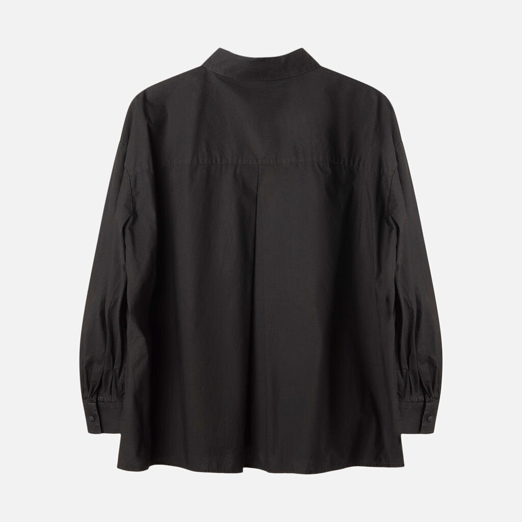 La Double J Black Button Placket Cotton Shirt