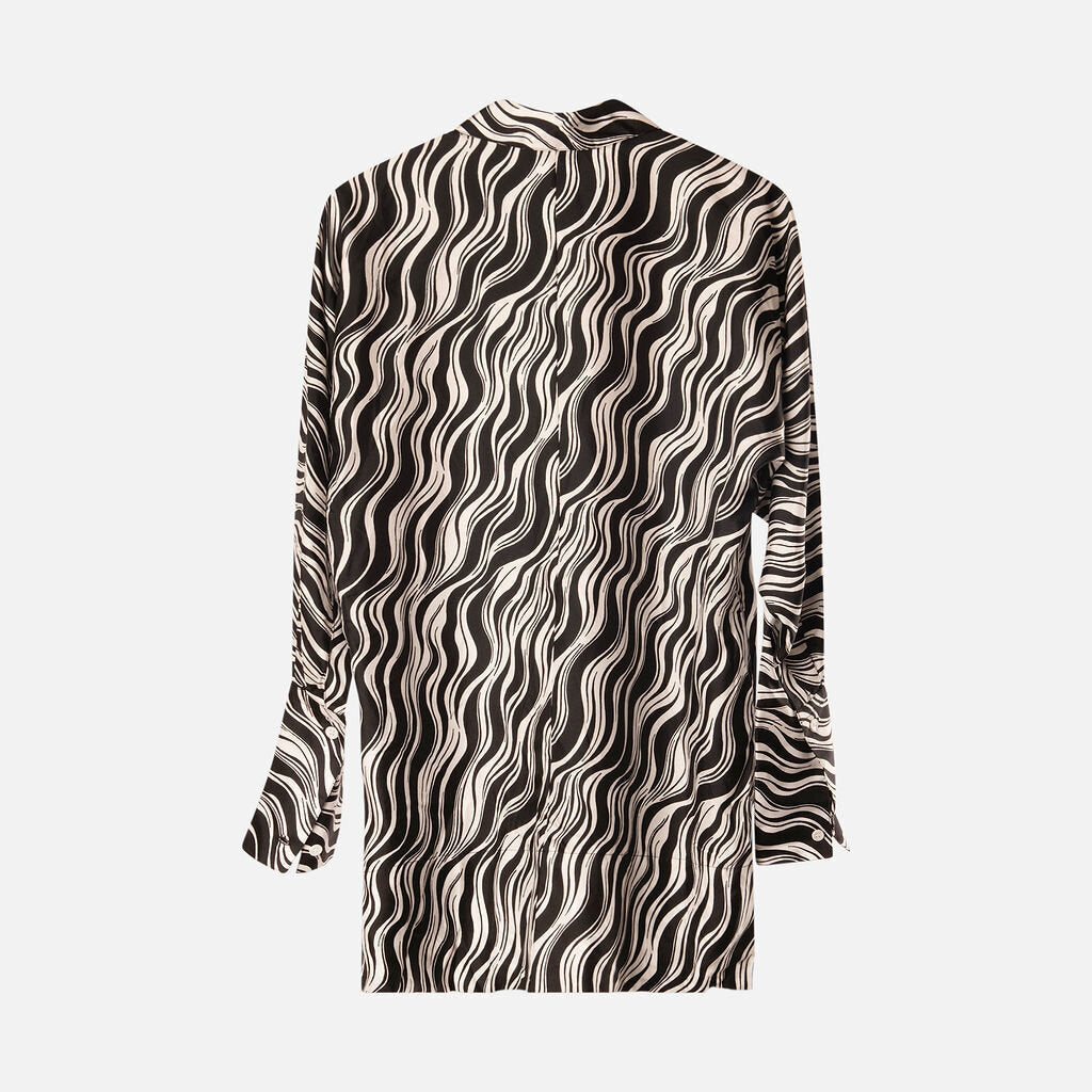 Rossetta Getty Black & White Printed Silk Shirt