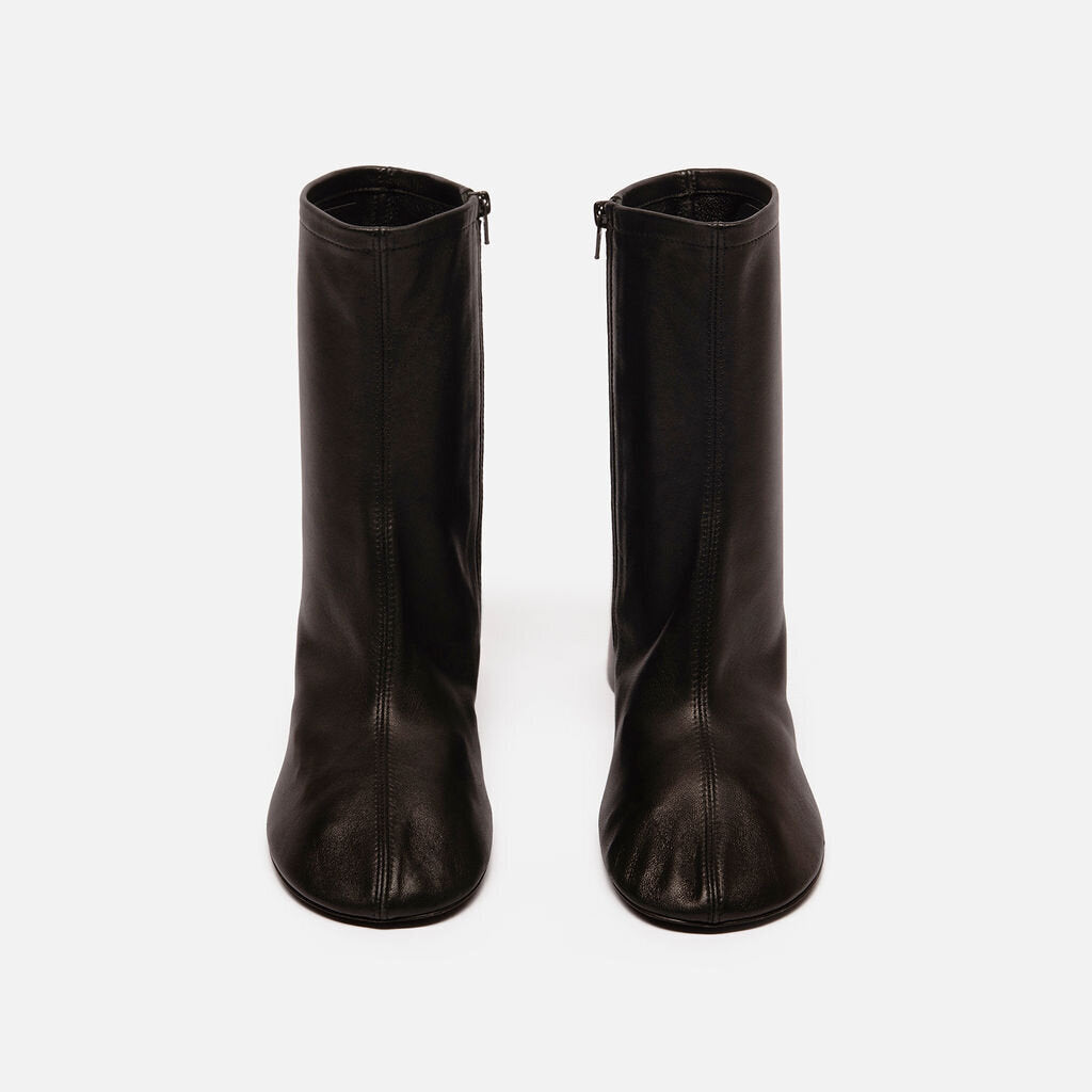 Balenciaga Black Leather Heeled Boots