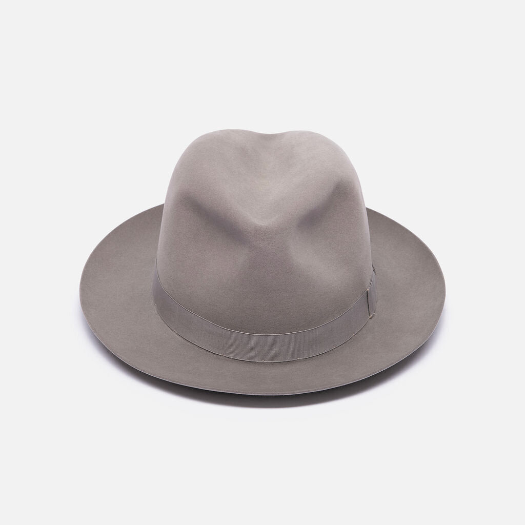 Borsalino Grey Felt Fedora Hat