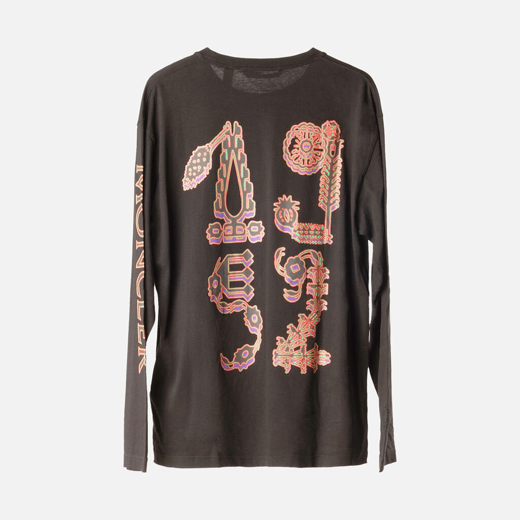 Moncler Black Cotton Logo Graphic Tee