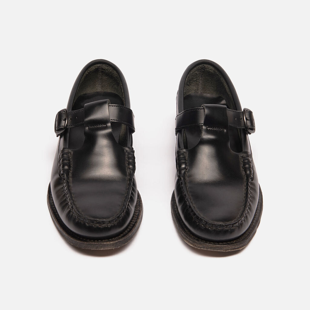Hereu Black Leather Maryjane Oxfords