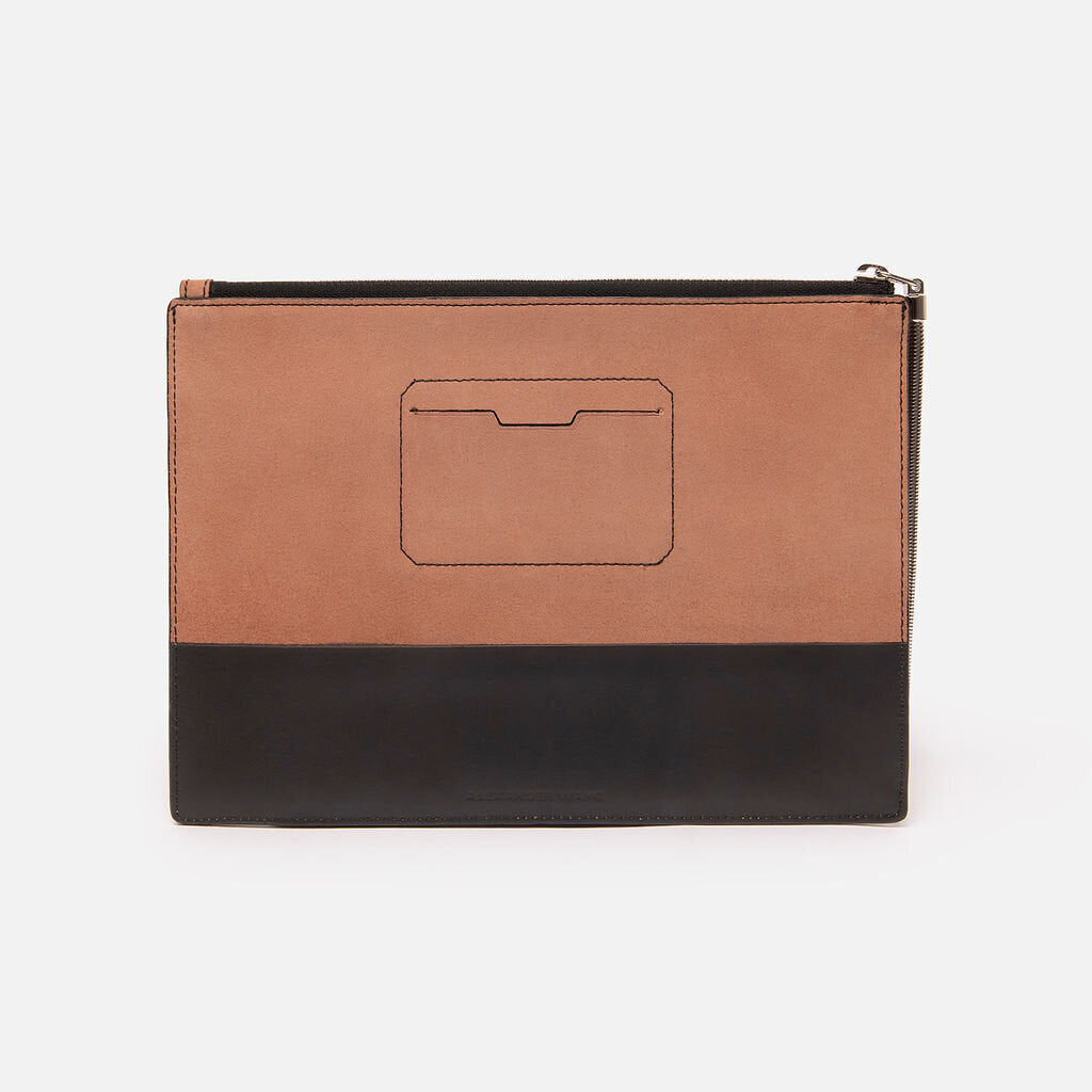 Alexander Wang Brown & Black Wristlet Clutch