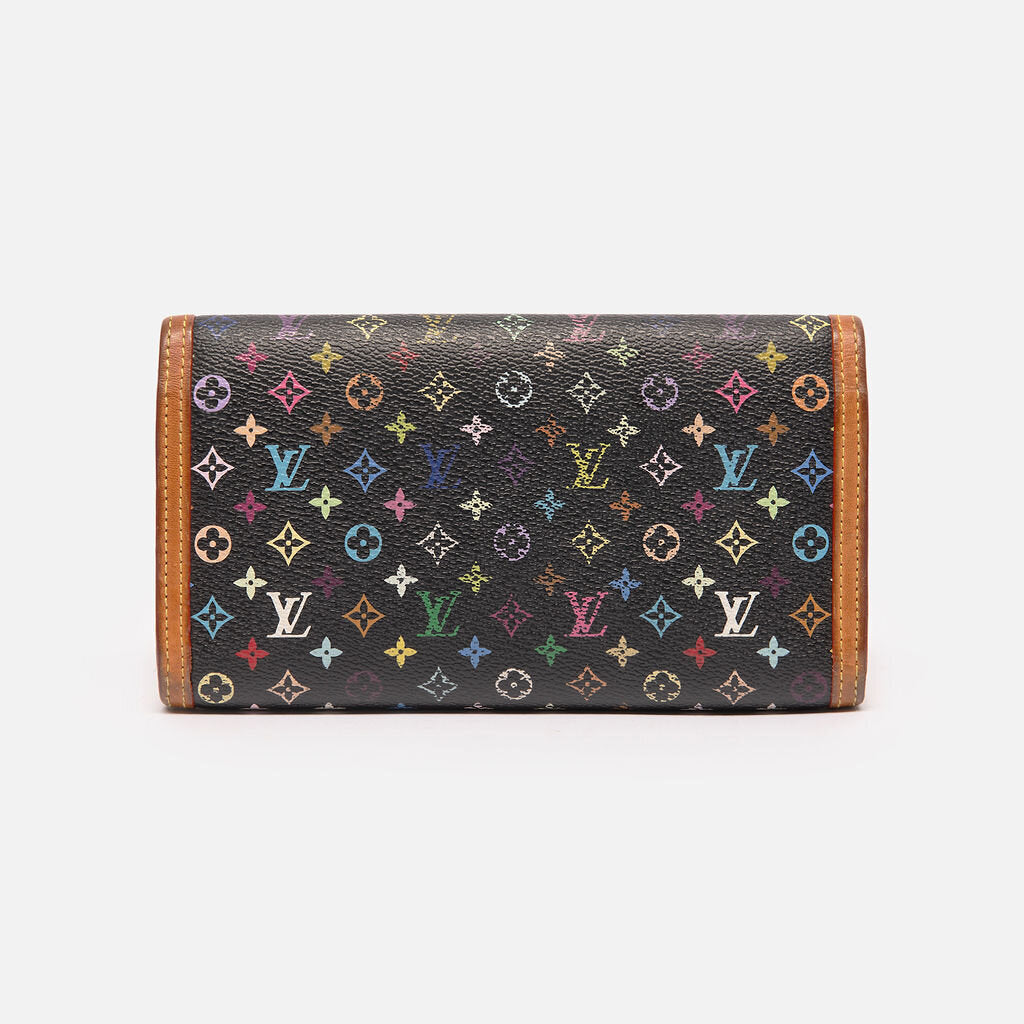 Louis Vuitton Long Flap Black Murakami Wallet