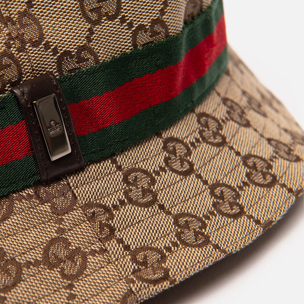 Gucci Brown Monogram Bucket Hat