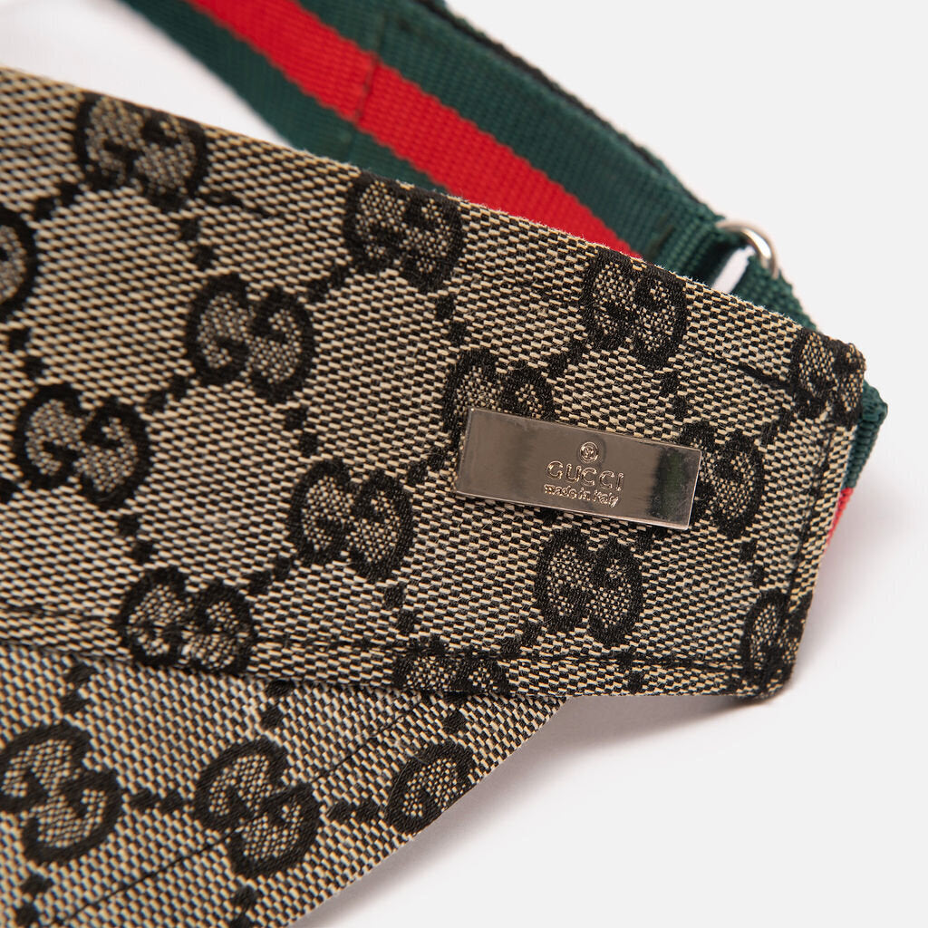 Gucci Grey Canvas Monogram Visor