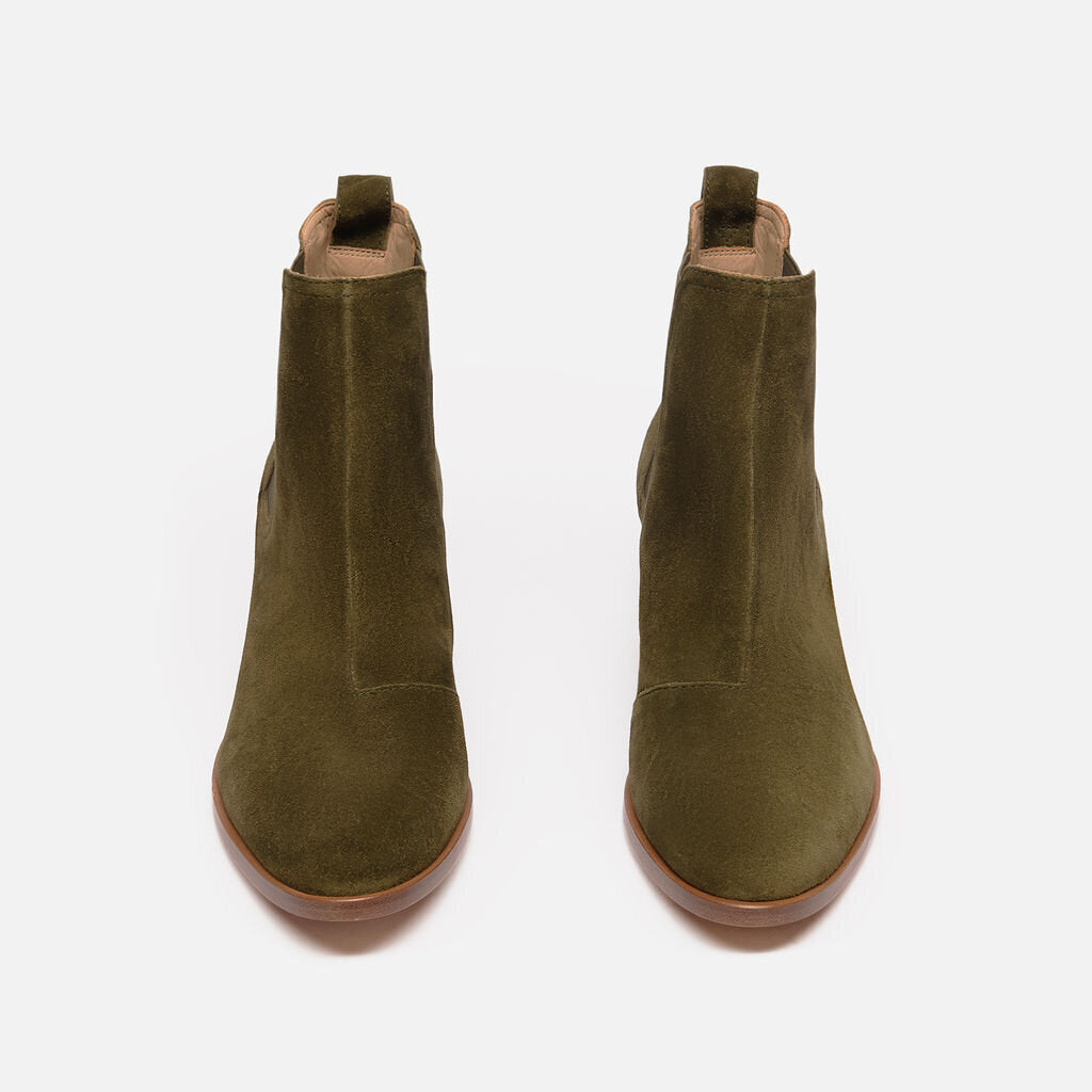 Rag & Bone Dark Olive Suede Ankle Boot