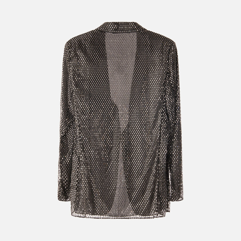 Ralph Lauren Black Poly Embellished Blazer