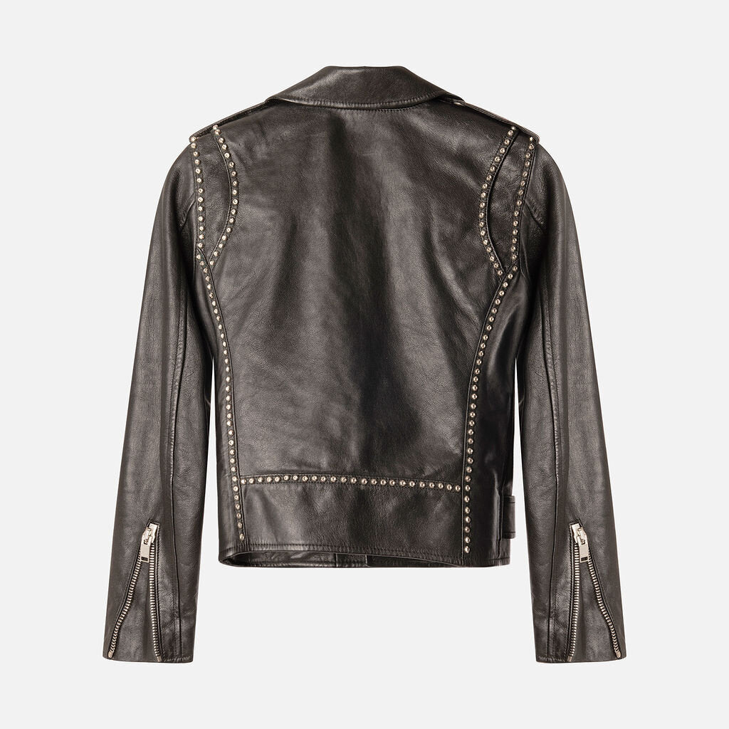 Saint Laurent Black Leather Biker Jacket