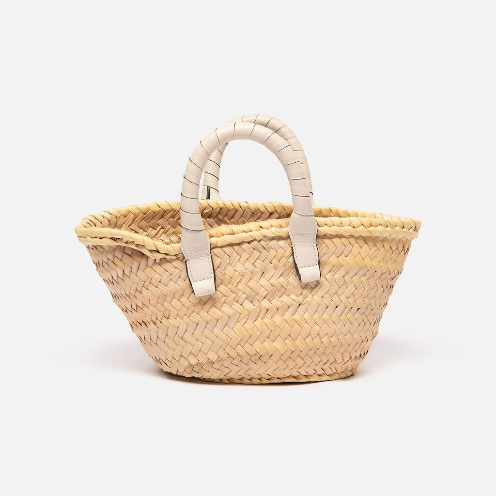 Chloe Raffia & Leather Marcie Basket Bag