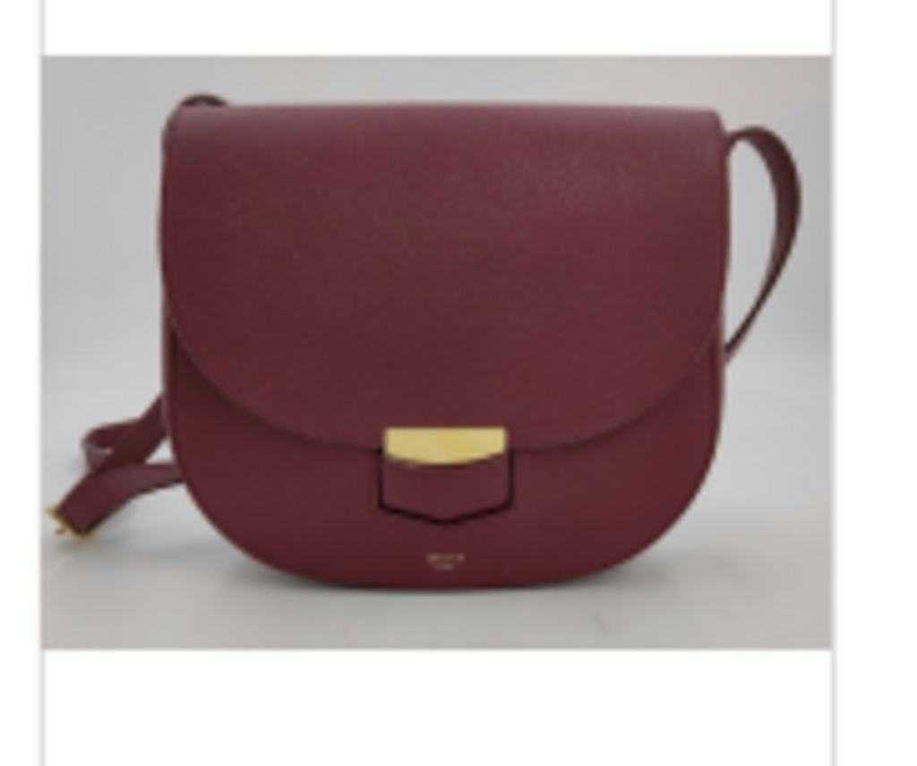 Red Leather Half Moon Crossbody