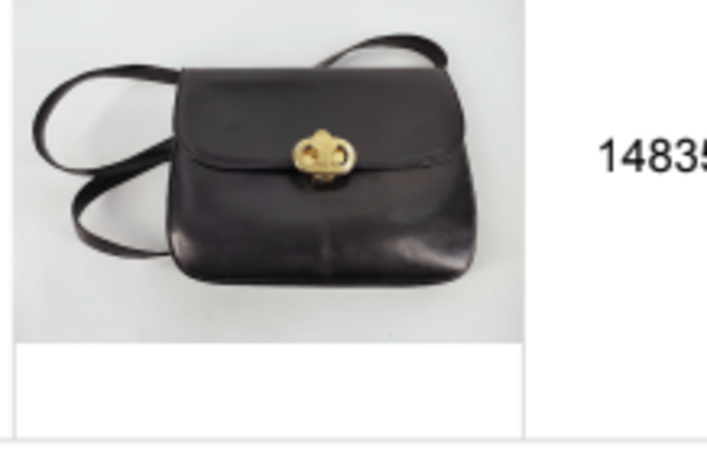 Vintage Black Leather Crossbody Bag
