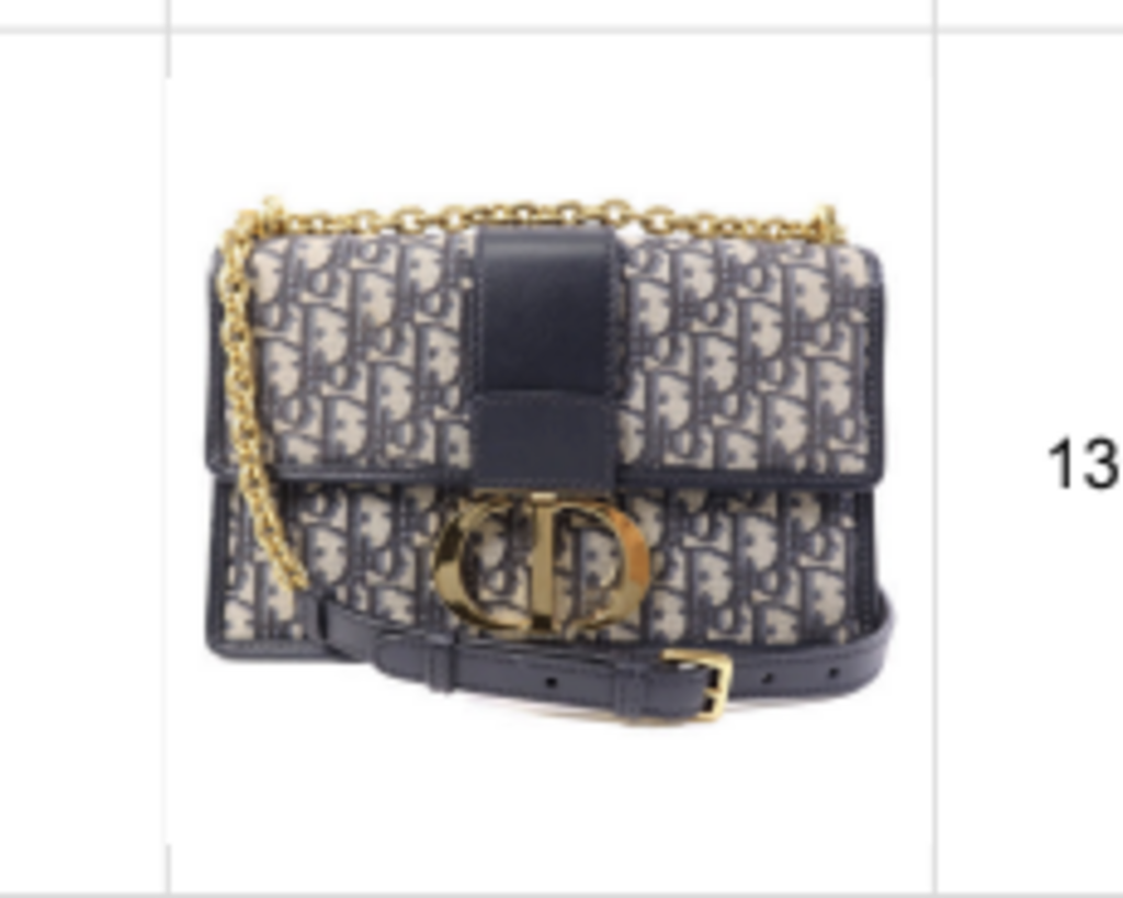 Blue Oblique Montaigne Chain Bag