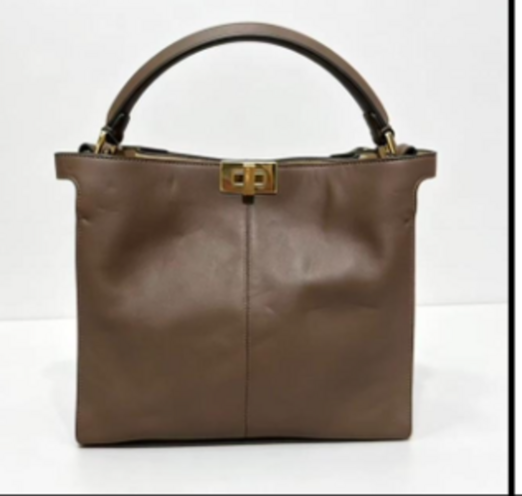 Brown Leather Peek a Boo Bag