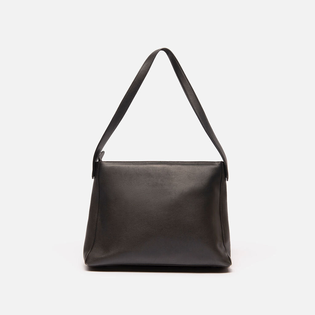 Ferragamo Black Leather Studded Crossbody
