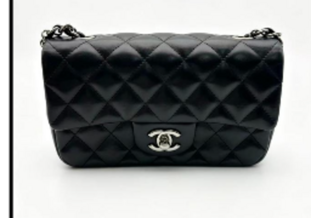 Black Quilted Flap Bag