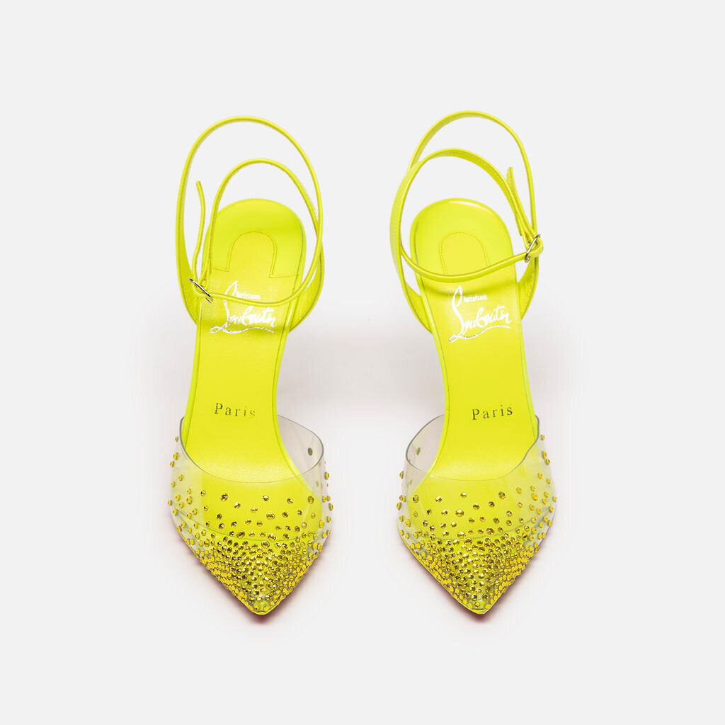 Christian Louboutin Neon PVC Crystal Embellished Pumps