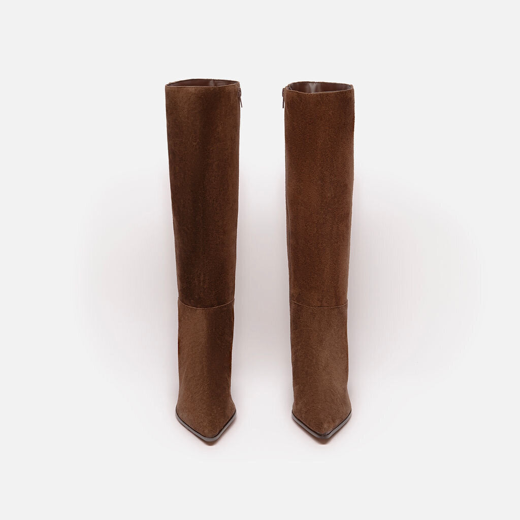 Arezzo Brown Suede Tall Boot