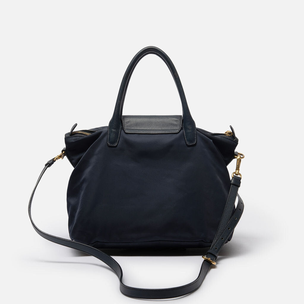Prada Navy Nylon Tote with Crossbody