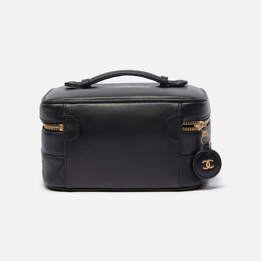 Chanel Black Lambskin Vanity Case