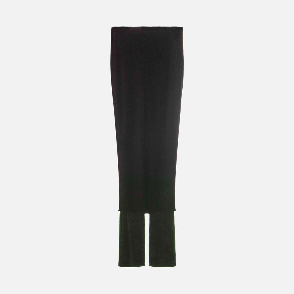 Alaia Black Velvet Layered Skirt Pants