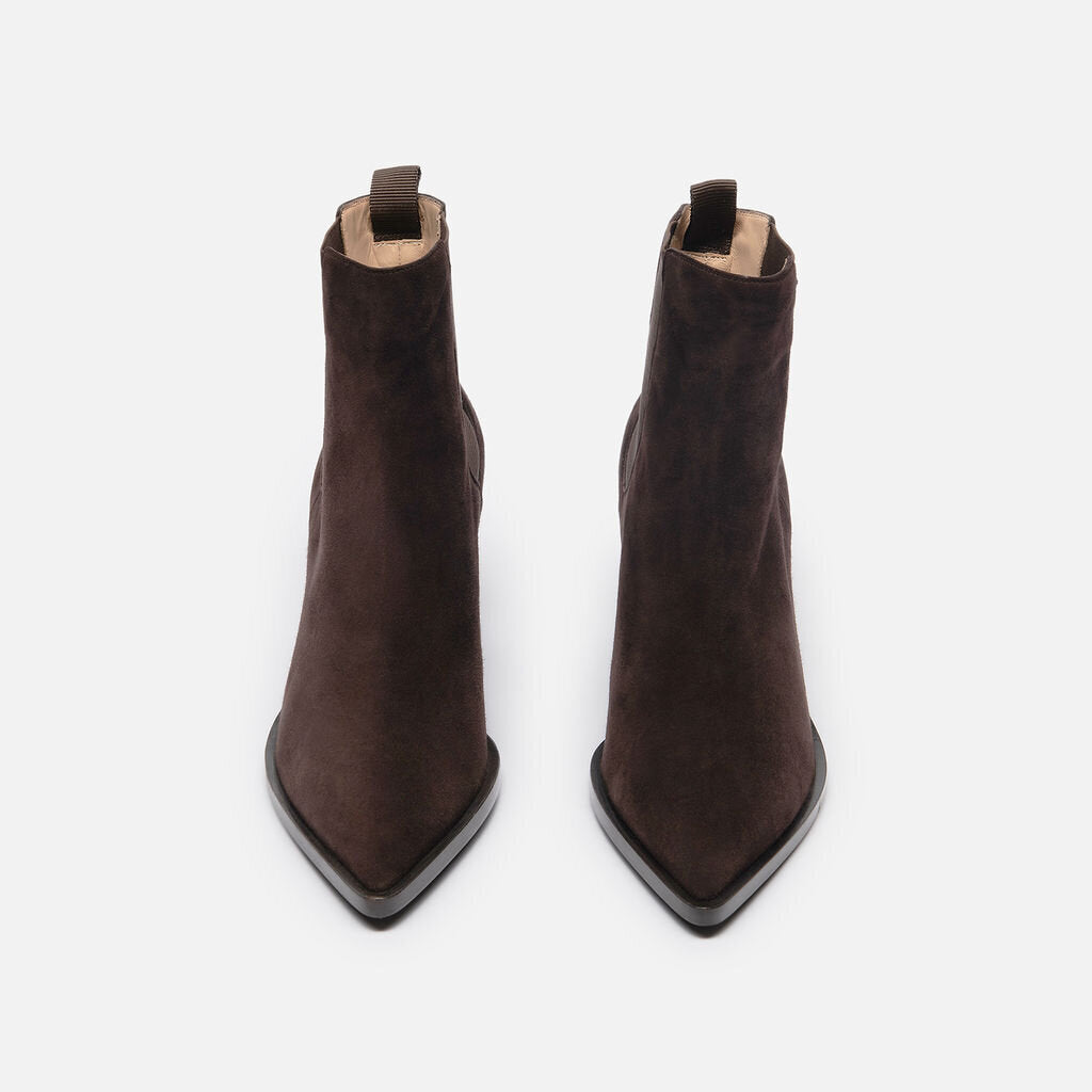 Gianvito Rossi Brown Suede Heeled Bootie