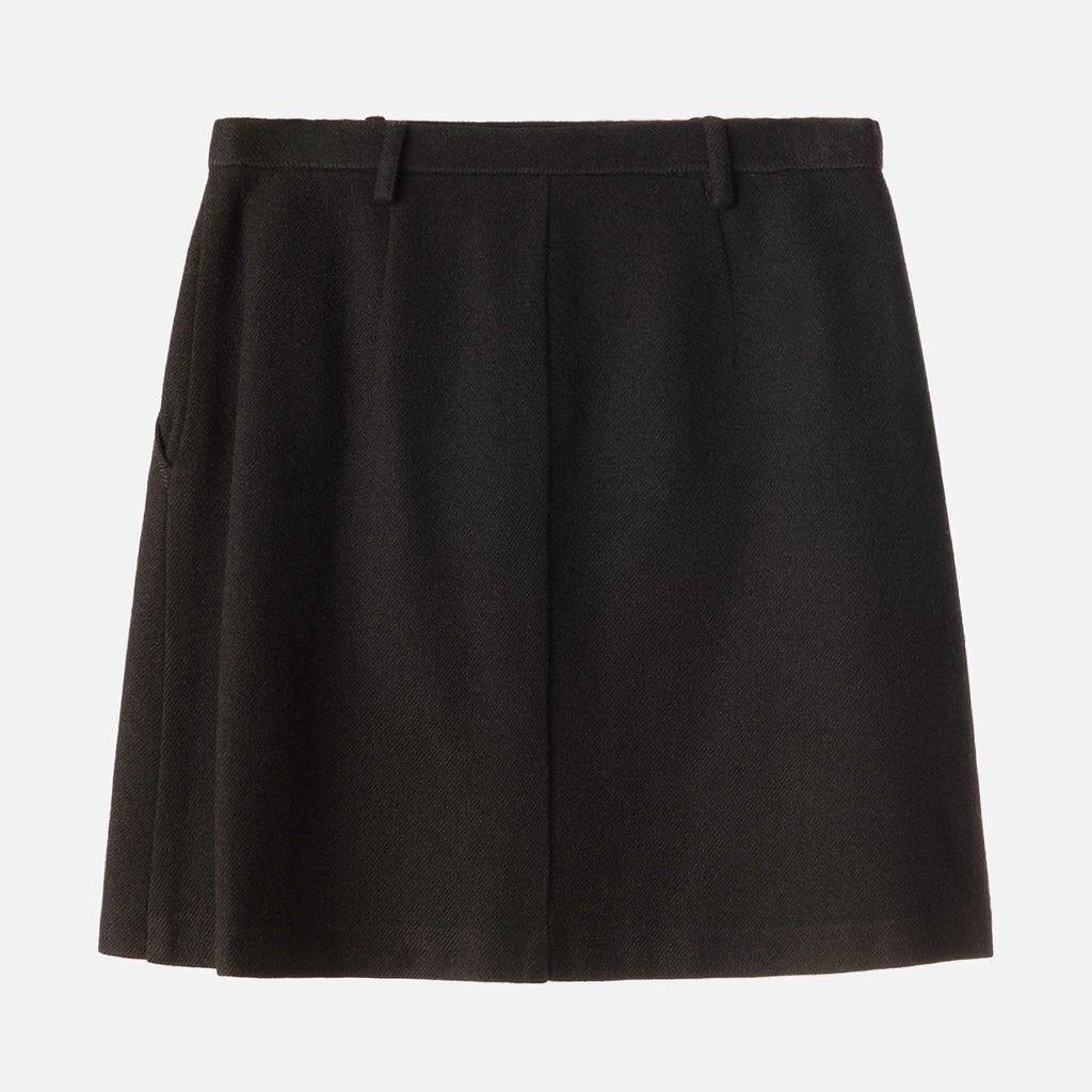 J. Crew Black Wool Mini Skirt