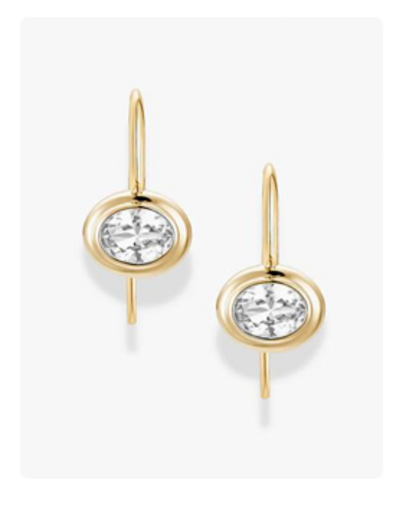 Lucia Oval French Hook Earrings | YG