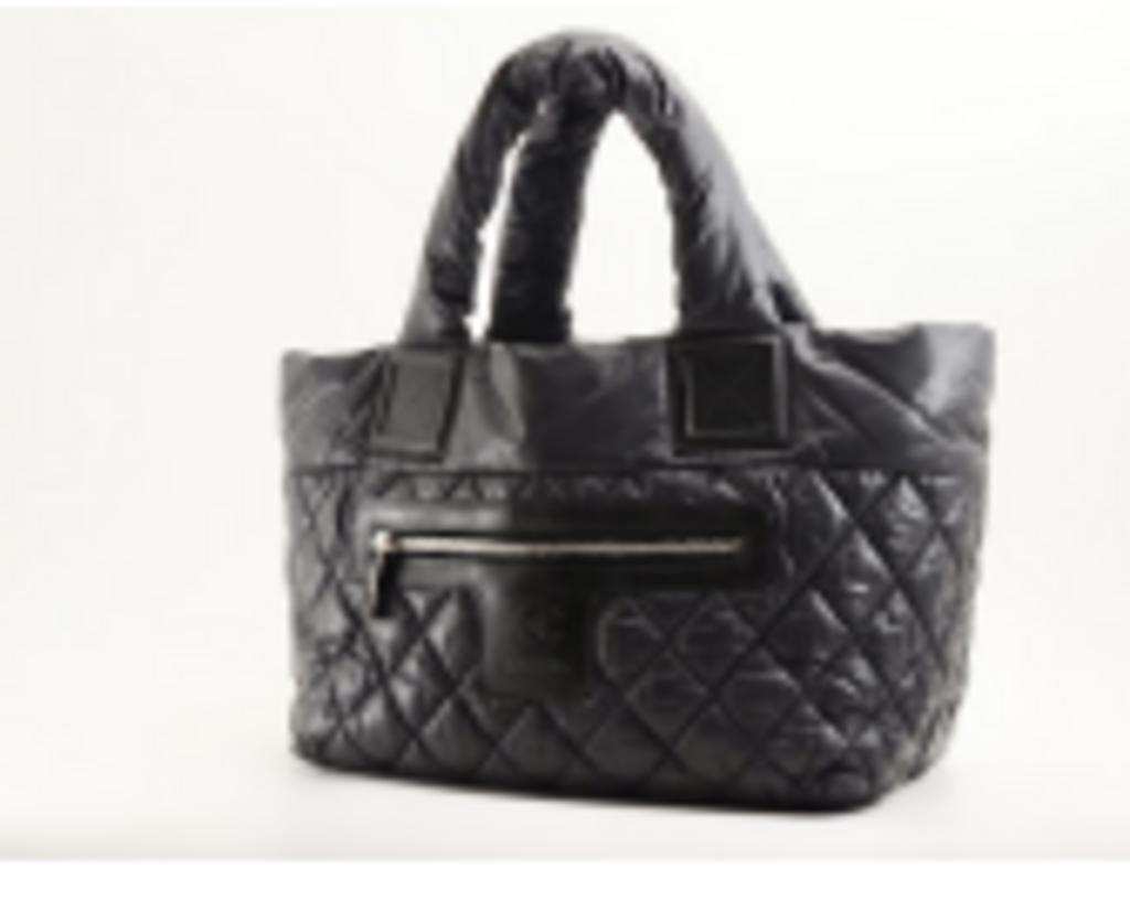 Black Nylon Coccon Tote