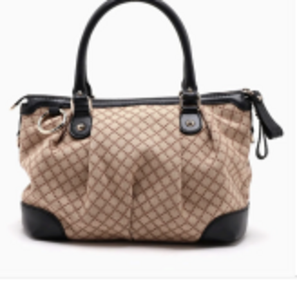 Light Brown Canvas Diamond Sukey Bag