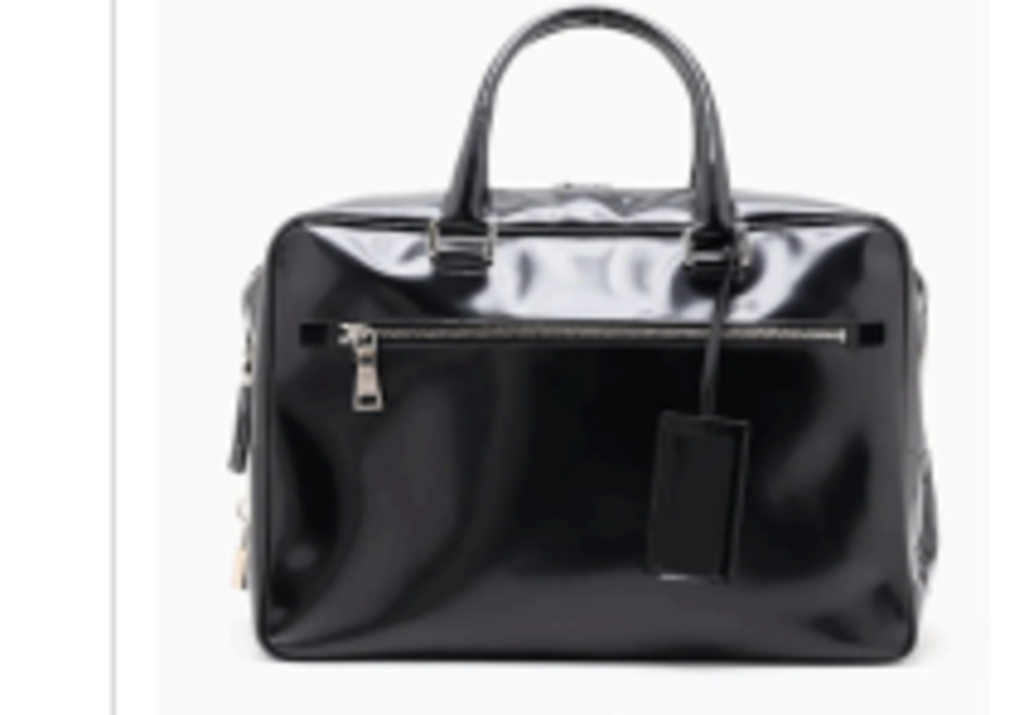 Black Patent Boston Bag