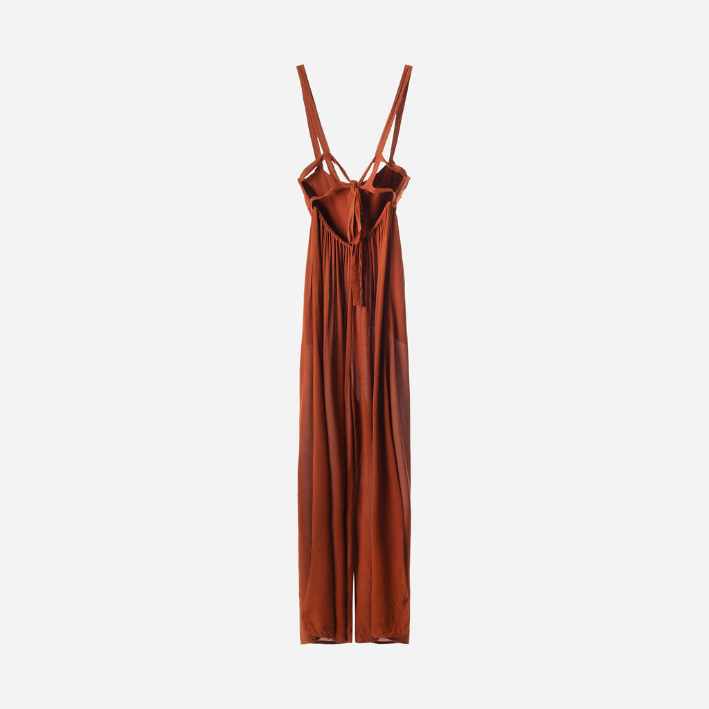 Zimmerman Burnt Orange Viscose Jumpsuit