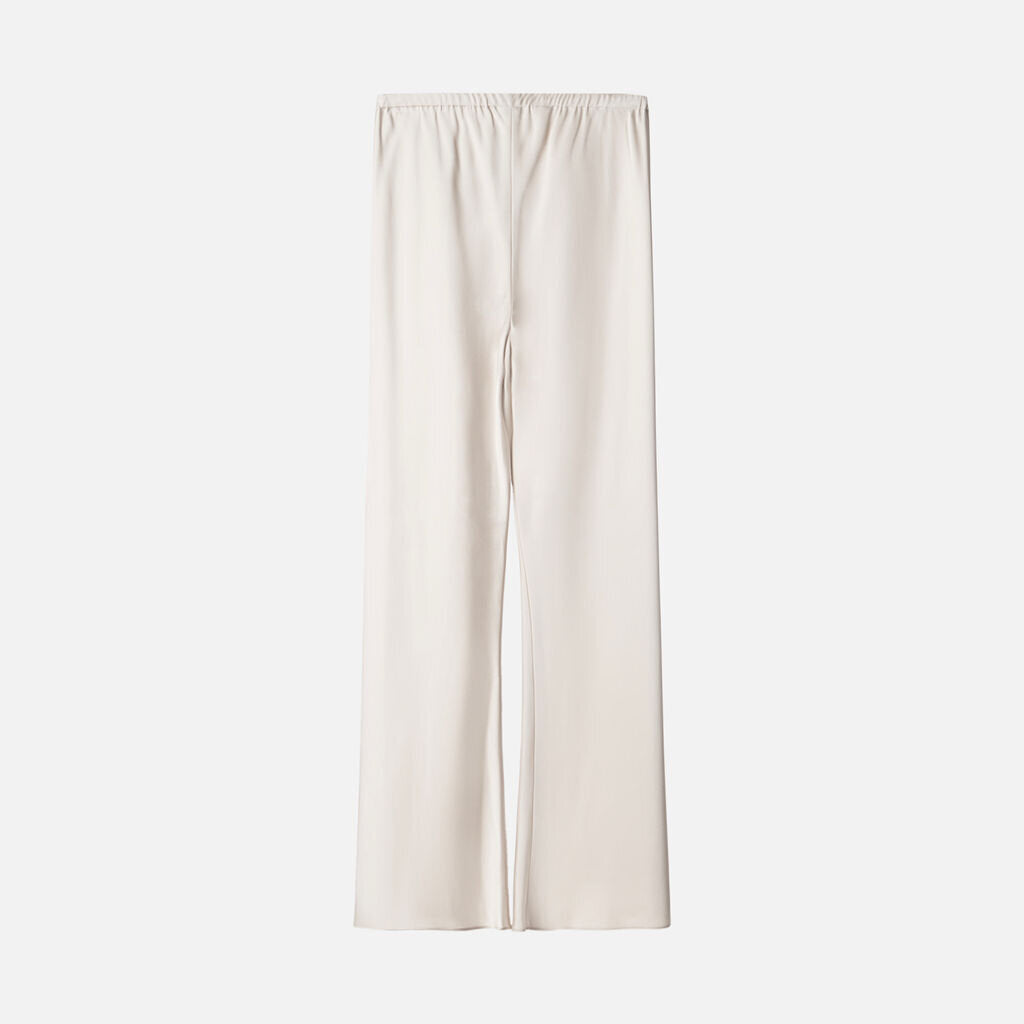 The Row Cream Silk Satin Pant
