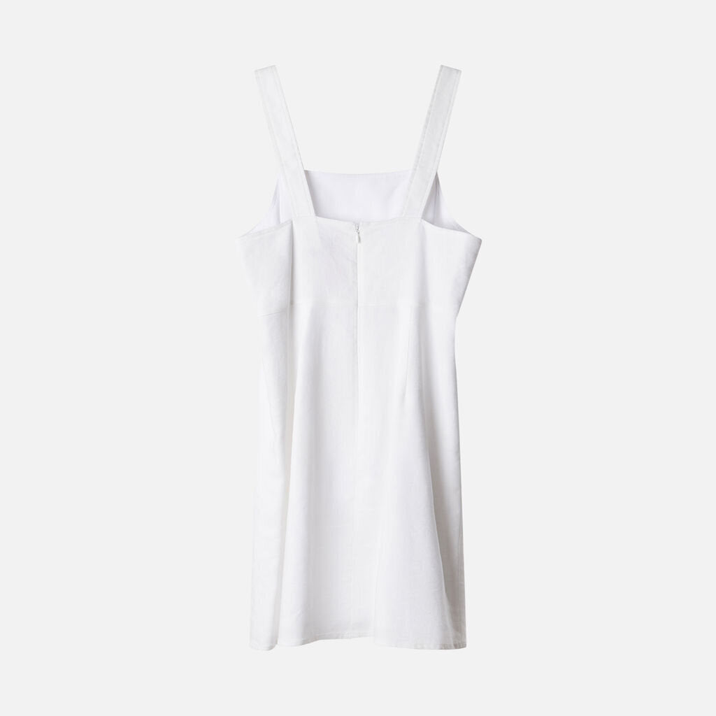 J. Crew White Linen Blend Mini Dress