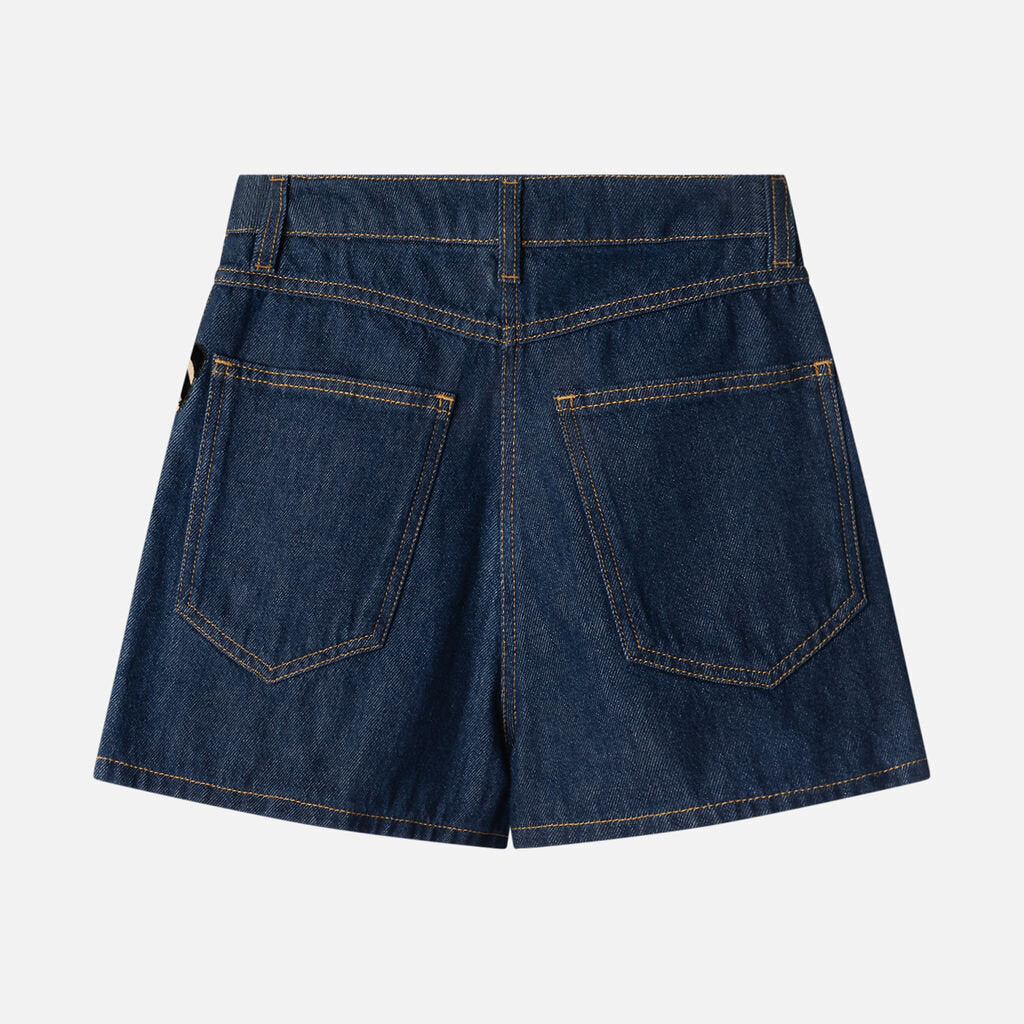 Valentino Dark Wash Denim Butterfly Short