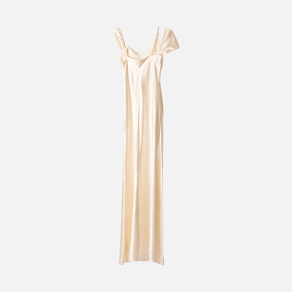 Reformation Ivory Silk Maxi Dress