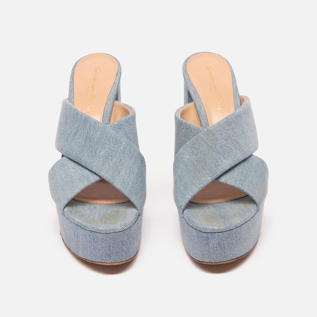 Gianvito Rossi Denim Platform Sandal
