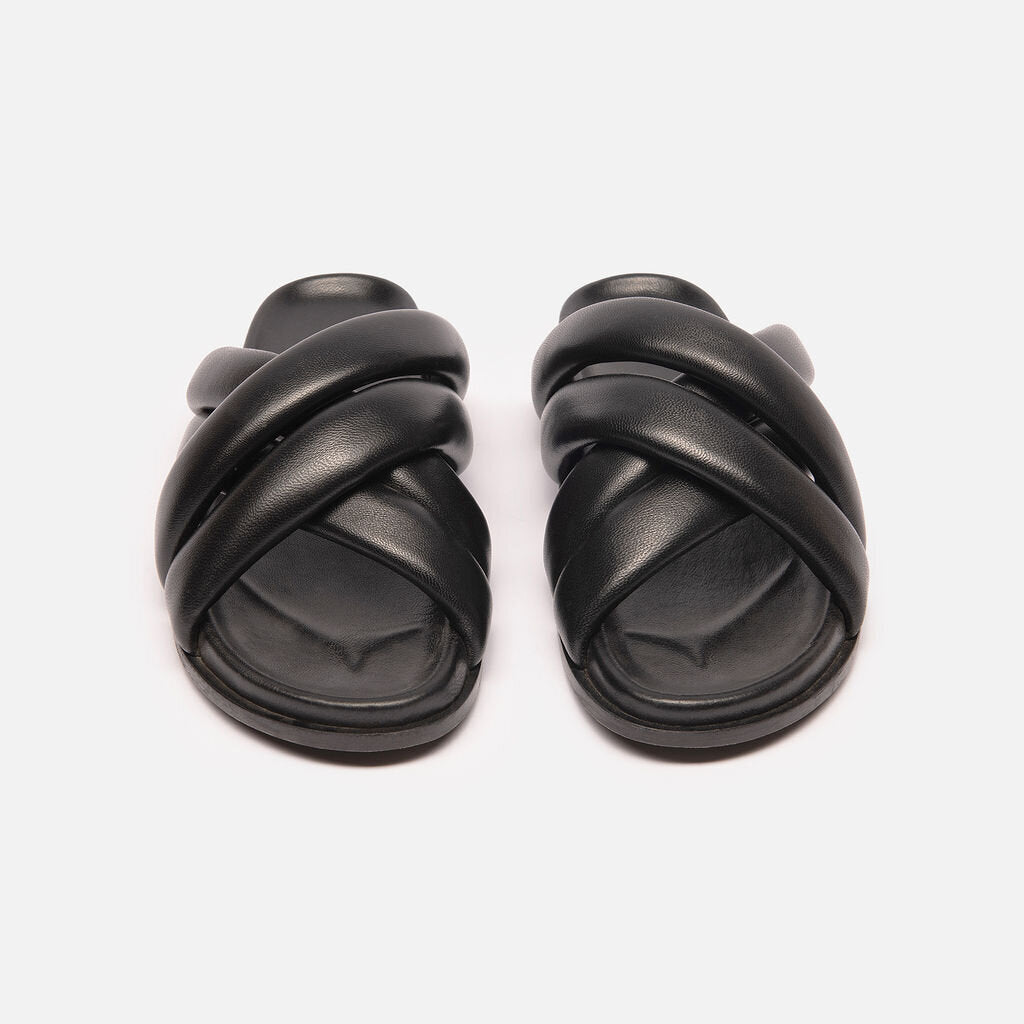 Anine Bing Black Leather Slides