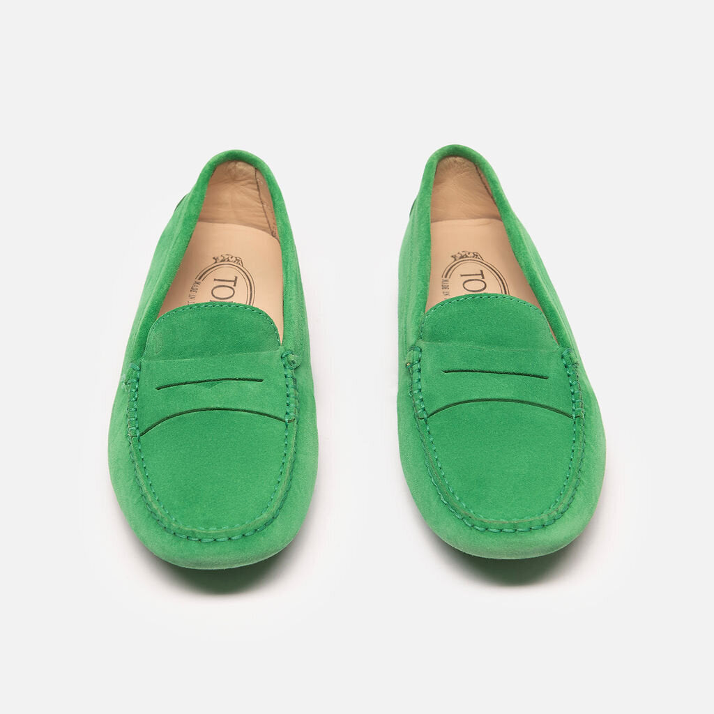 Tod's Green Suede Loafers