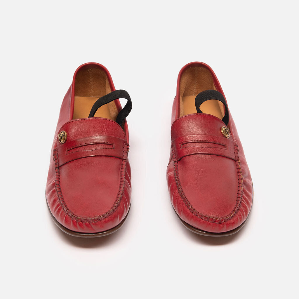 Versace Red Leather Loafer