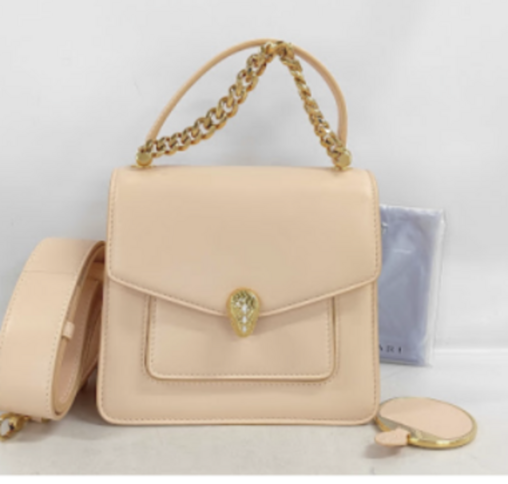 Beige Serpenti 2 Way Bag