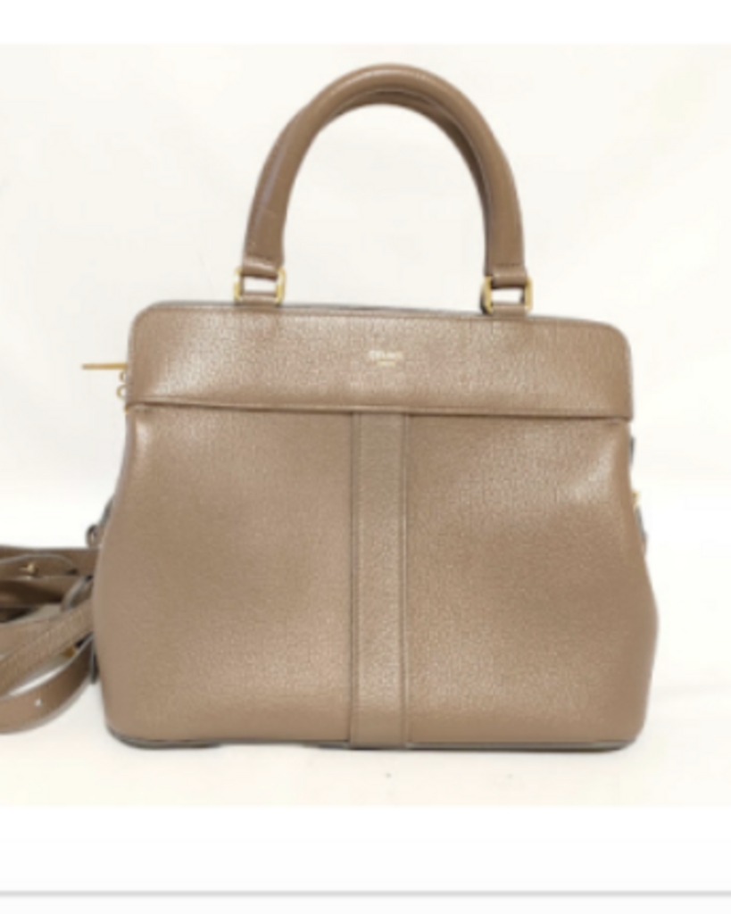 Tan Leather Small Cabas Bag