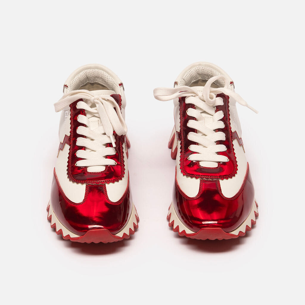 Christian Louboutin Red White Sneakers