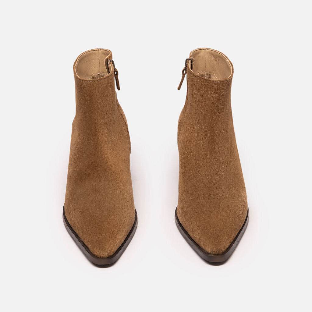 Kiki Price Tan Suede Ankle Boots