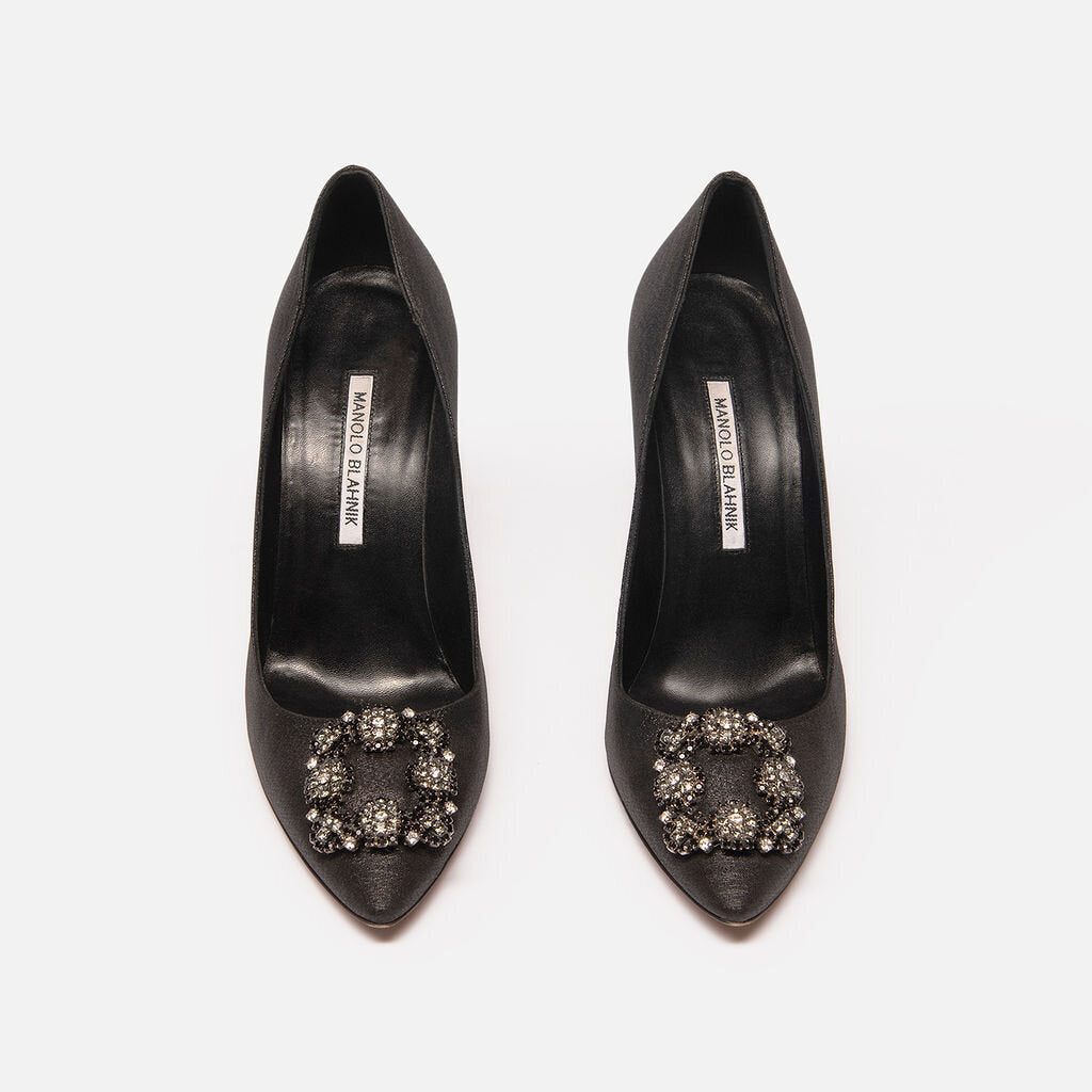 Manolo Blahnik Black Jewel Toe Pumps