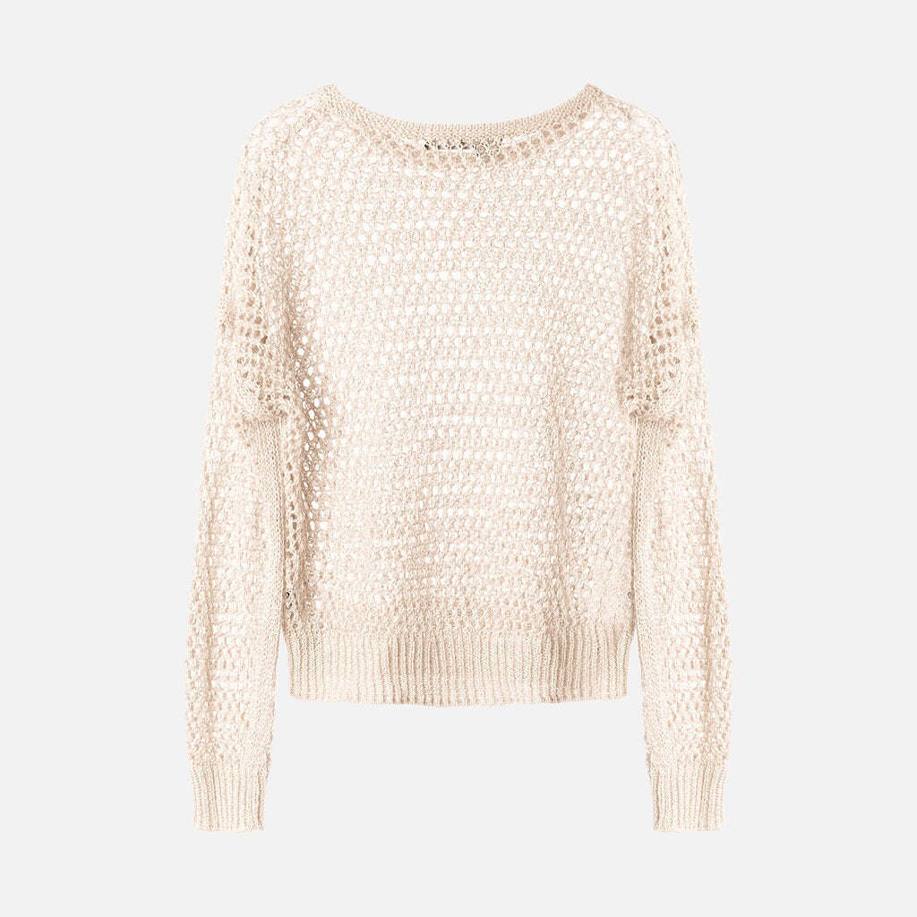360 Sweater Gray Linen and Poly Sweater