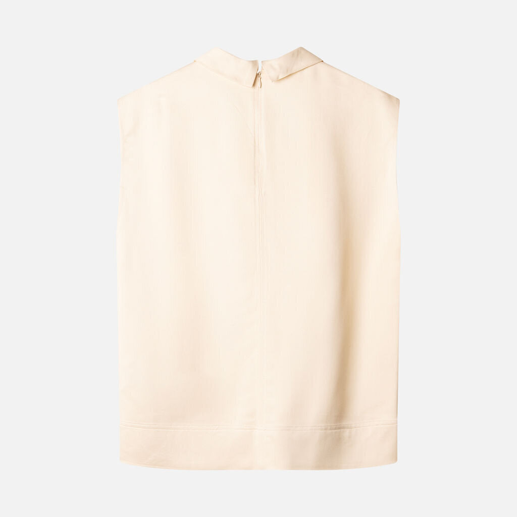 Toteme Cream Viscose Sleeveless Top