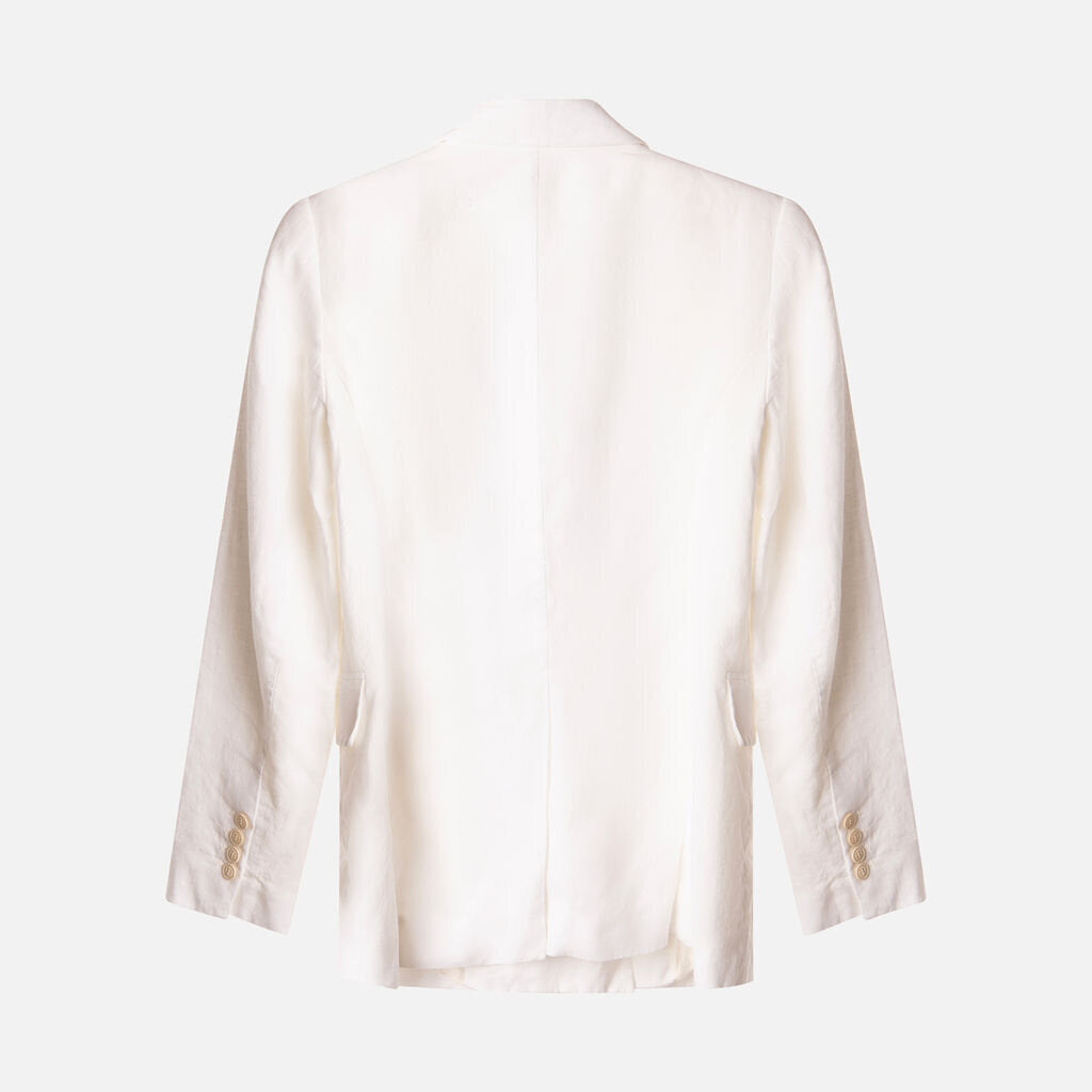 Eleventy White Linen Blazer