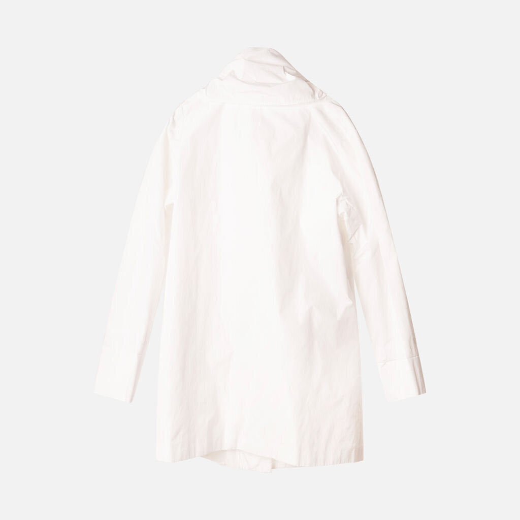 Lorain Croft White Silk Zip Up Jacket