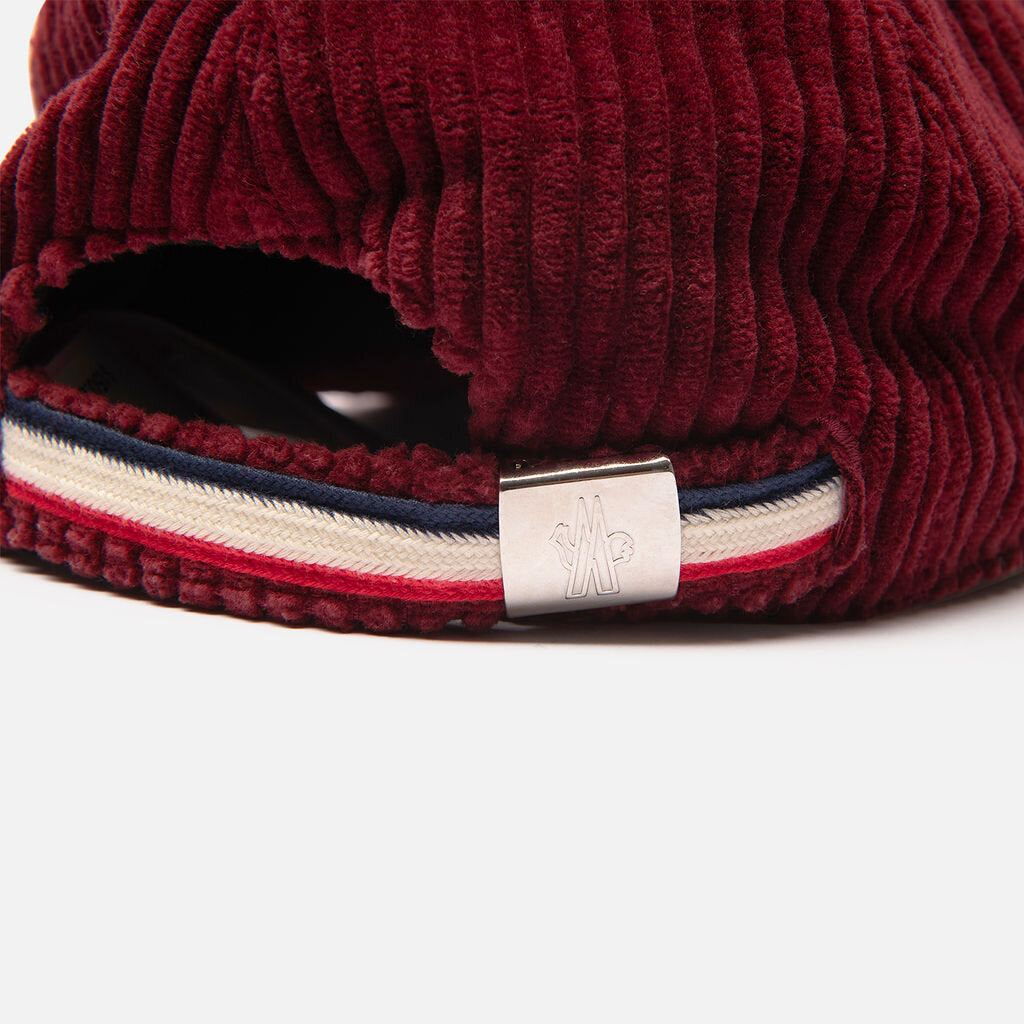 Moncler Burgundy Corduroy Hat